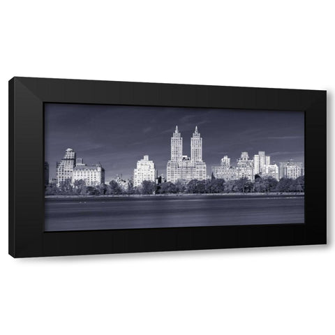 Central park and Manhattan skyline - New York city Black Modern Wood Framed Art Print with Double Matting by Frank, Assaf