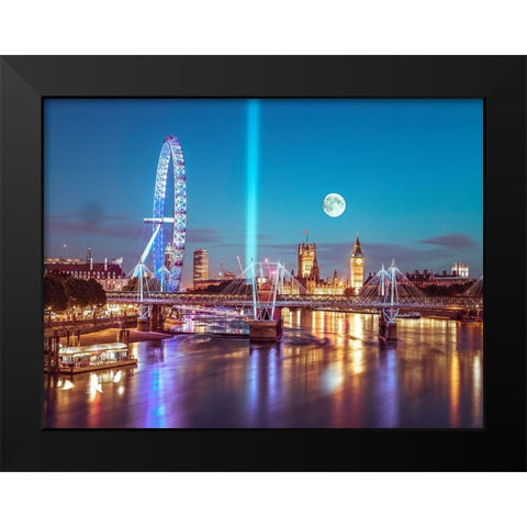 Westminster Abby-London Black Modern Wood Framed Art Print by Frank, Assaf
