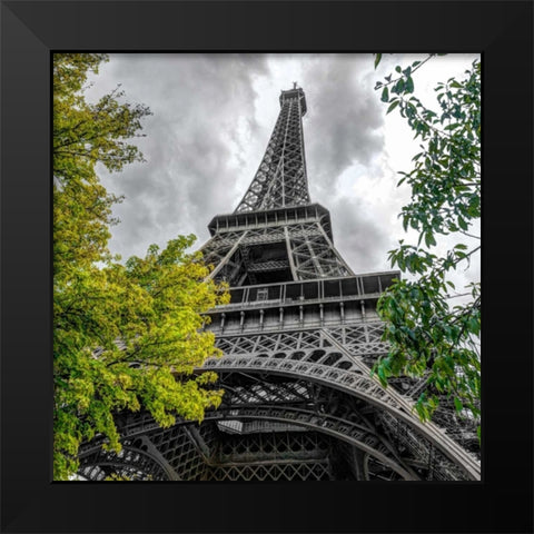 Famou Eiffel tower, Paris, France Black Modern Wood Framed Art Print by Frank, Assaf