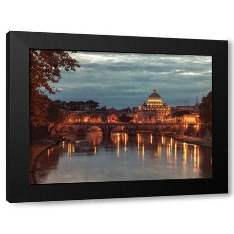 View of Basilica di San Pietro in Vatican, Rome, Italy Black Modern Wood Framed Art Print with Double Matting by Frank, Assaf