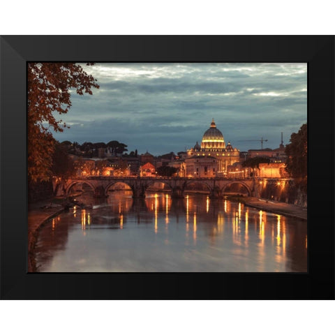 View of Basilica di San Pietro in Vatican, Rome, Italy Black Modern Wood Framed Art Print by Frank, Assaf
