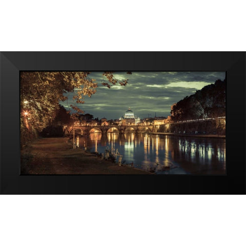 View of Basilica di San Pietro in Vatican, Rome, Italy Black Modern Wood Framed Art Print by Frank, Assaf
