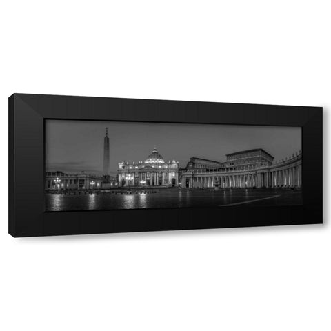 St. Peters Square at the Vatican City, Rome, Italy Black Modern Wood Framed Art Print with Double Matting by Frank, Assaf