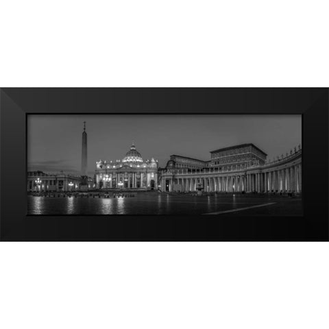 St. Peters Square at the Vatican City, Rome, Italy Black Modern Wood Framed Art Print by Frank, Assaf