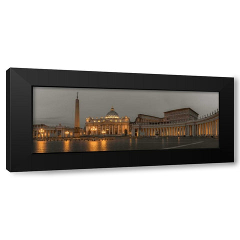 St. Peters Square at the Vatican City, Rome, Italy Black Modern Wood Framed Art Print with Double Matting by Frank, Assaf