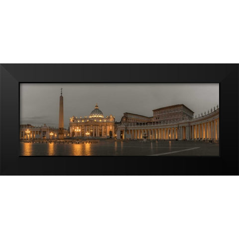 St. Peters Square at the Vatican City, Rome, Italy Black Modern Wood Framed Art Print by Frank, Assaf