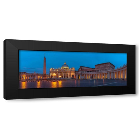 St. Peters Square at the Vatican City, Rome, Italy Black Modern Wood Framed Art Print by Frank, Assaf