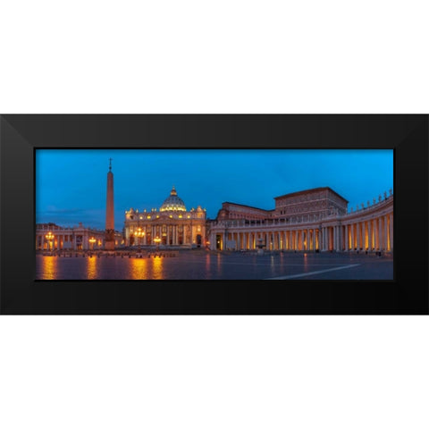 St. Peters Square at the Vatican City, Rome, Italy Black Modern Wood Framed Art Print by Frank, Assaf