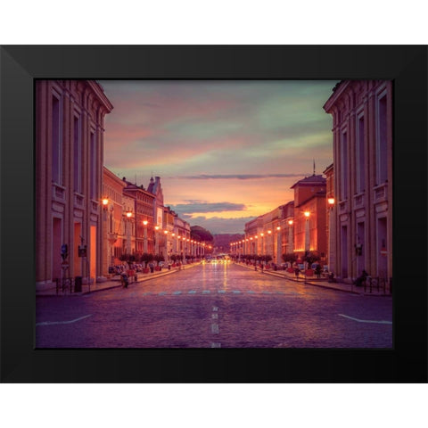 St. Peters Square at the Vatican City, Rome, Italy Black Modern Wood Framed Art Print by Frank, Assaf