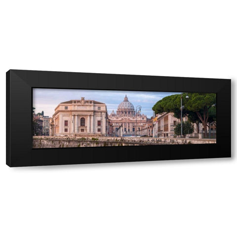 St. Peters Basilica, Rome, Italy Black Modern Wood Framed Art Print with Double Matting by Frank, Assaf