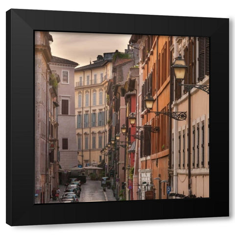 Old buildings in city of Rome, Italy Black Modern Wood Framed Art Print with Double Matting by Frank, Assaf
