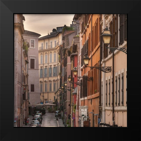 Old buildings in city of Rome, Italy Black Modern Wood Framed Art Print by Frank, Assaf