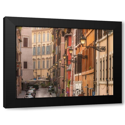 Old buildings in city of Rome, Italy Black Modern Wood Framed Art Print with Double Matting by Frank, Assaf