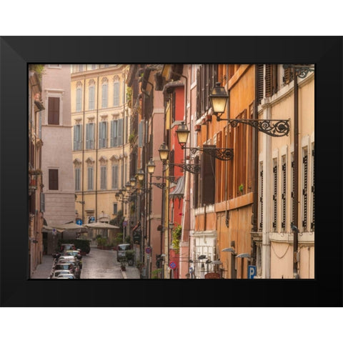 Old buildings in city of Rome, Italy Black Modern Wood Framed Art Print by Frank, Assaf
