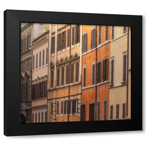 Old buildings in city of Rome, Italy Black Modern Wood Framed Art Print with Double Matting by Frank, Assaf