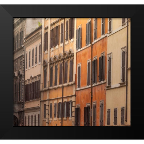 Old buildings in city of Rome, Italy Black Modern Wood Framed Art Print by Frank, Assaf
