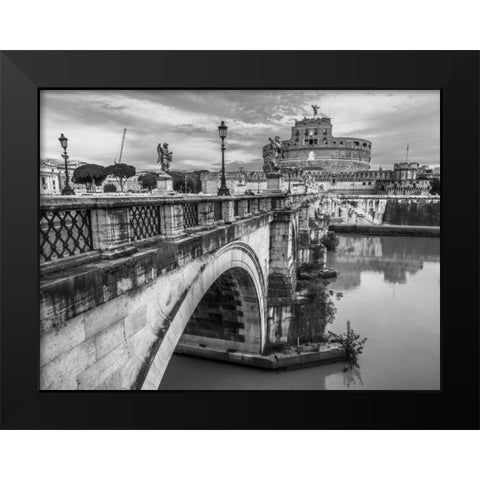 Castle St Angelo, Rome, Italy Black Modern Wood Framed Art Print by Frank, Assaf