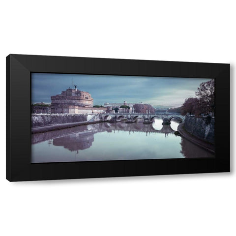 Castle St Angelo, Rome, Italy Black Modern Wood Framed Art Print with Double Matting by Frank, Assaf