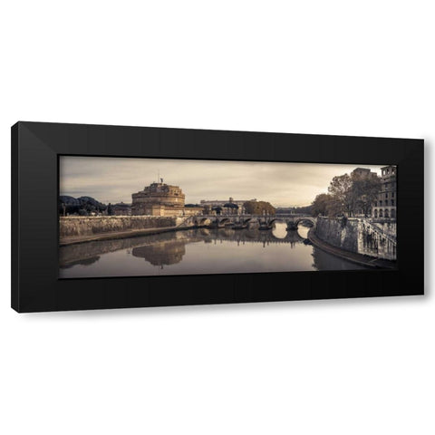 Castle St Angelo, Rome, Italy Black Modern Wood Framed Art Print by Frank, Assaf