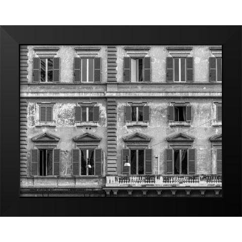 Old buildings in city of Rome, Italy Black Modern Wood Framed Art Print by Frank, Assaf