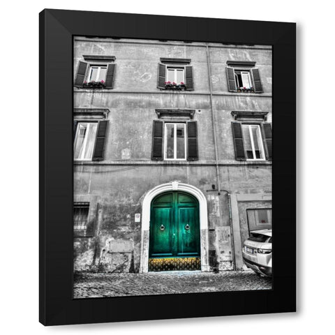 Old building in city of Rome, Italy Black Modern Wood Framed Art Print with Double Matting by Frank, Assaf