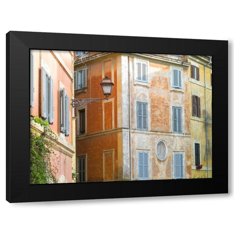 Old buildings in city of Rome, Italy Black Modern Wood Framed Art Print with Double Matting by Frank, Assaf