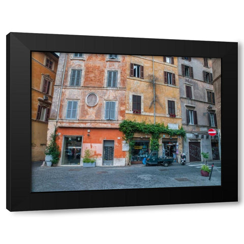 Old buildings in city of Rome, Italy Black Modern Wood Framed Art Print with Double Matting by Frank, Assaf