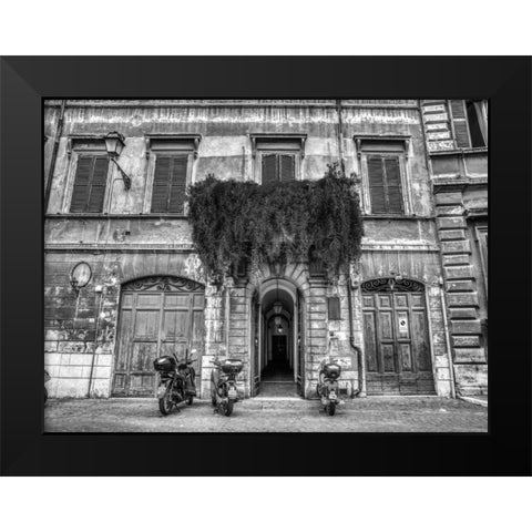 Old building in city of Rome, Italy Black Modern Wood Framed Art Print by Frank, Assaf
