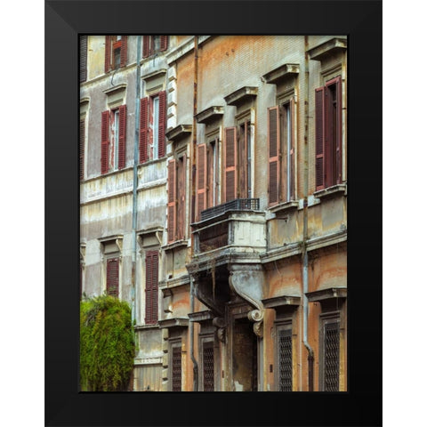Old building in city of Rome, Italy Black Modern Wood Framed Art Print by Frank, Assaf