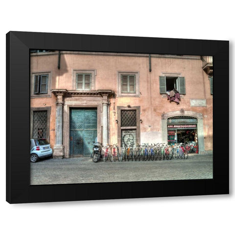 Old building in city of Rome, Italy Black Modern Wood Framed Art Print with Double Matting by Frank, Assaf