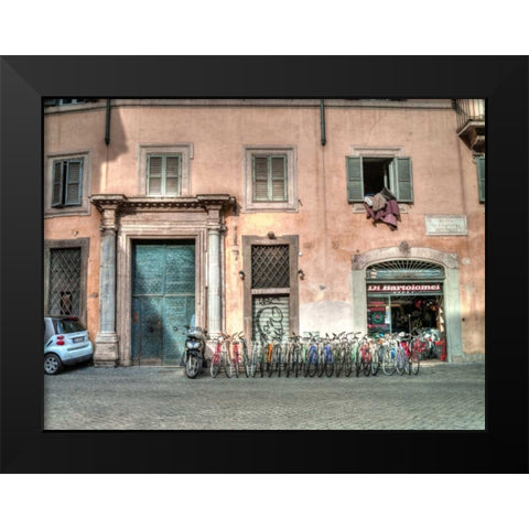 Old building in city of Rome, Italy Black Modern Wood Framed Art Print by Frank, Assaf