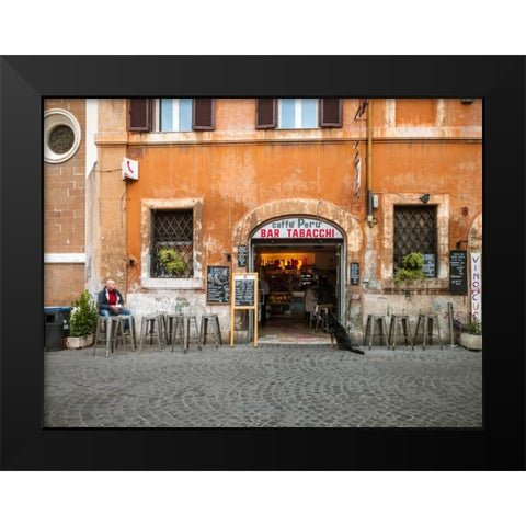 Old building in city of Rome, Italy Black Modern Wood Framed Art Print by Frank, Assaf