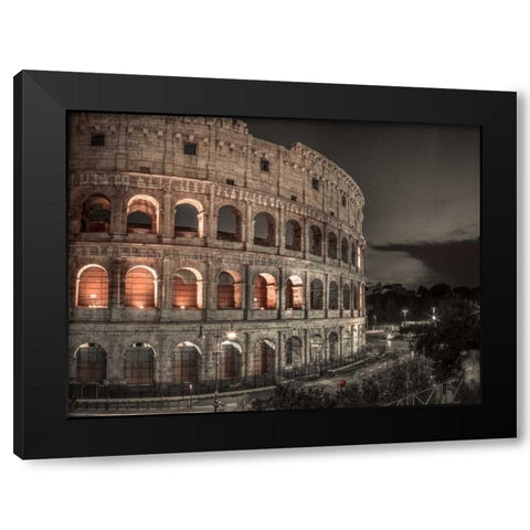 Famous Colosseum in Rome, Italy Black Modern Wood Framed Art Print with Double Matting by Frank, Assaf
