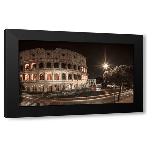 Famous Colosseum in Rome, Italy Black Modern Wood Framed Art Print with Double Matting by Frank, Assaf