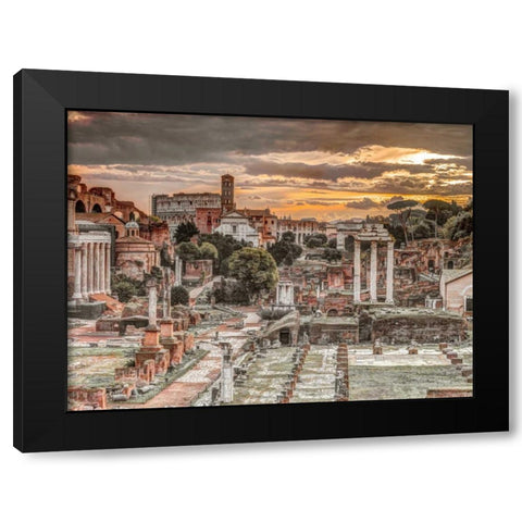 Ruins of the Roman Forum, Rome, Italy Black Modern Wood Framed Art Print with Double Matting by Frank, Assaf