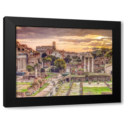Ruins of the Roman Forum, Rome, Italy Black Modern Wood Framed Art Print with Double Matting by Frank, Assaf