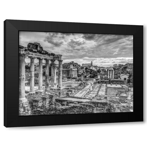 Ruins of the Roman Forum, Rome, Italy Black Modern Wood Framed Art Print with Double Matting by Frank, Assaf