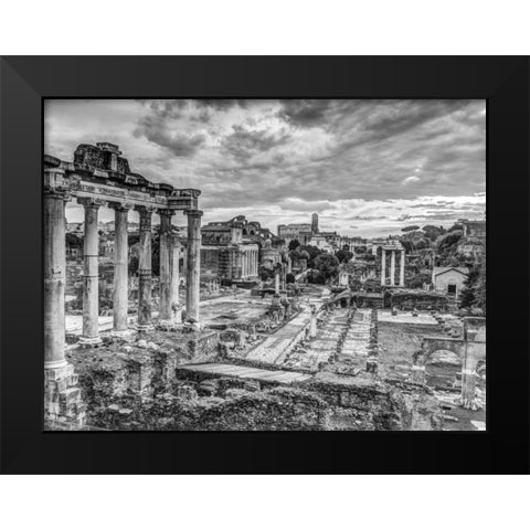 Ruins of the Roman Forum, Rome, Italy Black Modern Wood Framed Art Print by Frank, Assaf