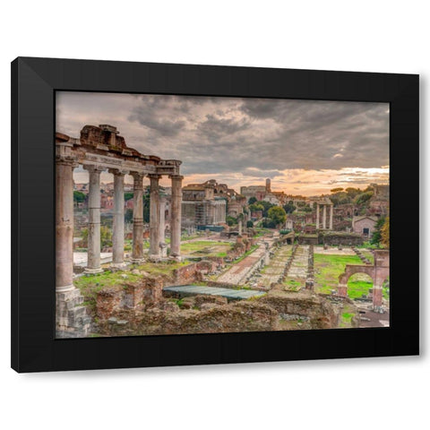Ruins of the Roman Forum, Rome, Italy Black Modern Wood Framed Art Print by Frank, Assaf