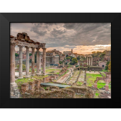 Ruins of the Roman Forum, Rome, Italy Black Modern Wood Framed Art Print by Frank, Assaf