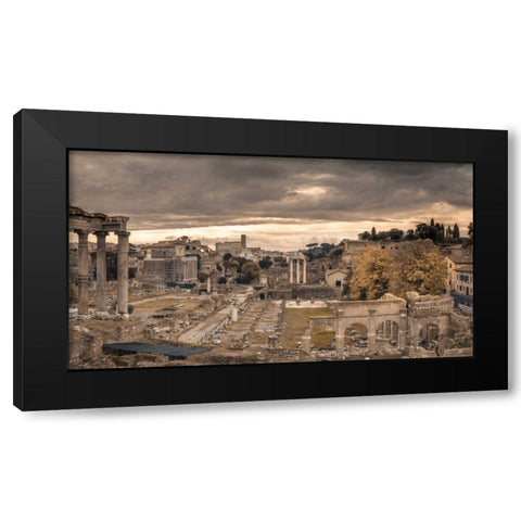 Ruins of the Roman Forum, Rome, Italy Black Modern Wood Framed Art Print with Double Matting by Frank, Assaf