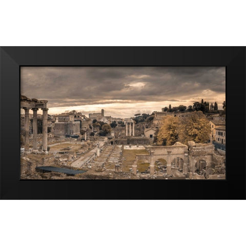 Ruins of the Roman Forum, Rome, Italy Black Modern Wood Framed Art Print by Frank, Assaf