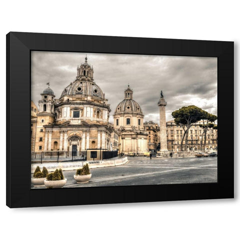 Santa Maria di Loreto church, Rome, Italy Black Modern Wood Framed Art Print with Double Matting by Frank, Assaf