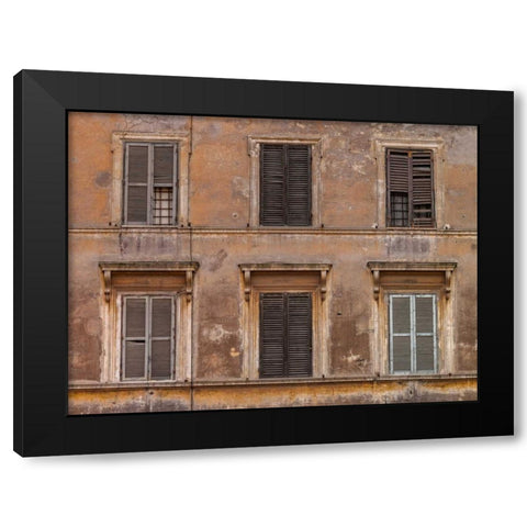 Old rustic building in Rome, Italy Black Modern Wood Framed Art Print with Double Matting by Frank, Assaf