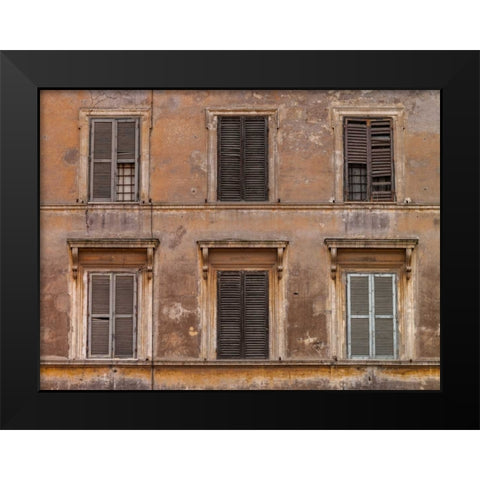Old rustic building in Rome, Italy Black Modern Wood Framed Art Print by Frank, Assaf