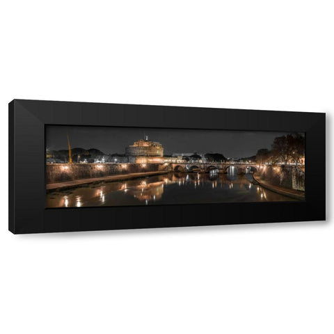 Castle St Angelo, Rome, Italy Black Modern Wood Framed Art Print with Double Matting by Frank, Assaf