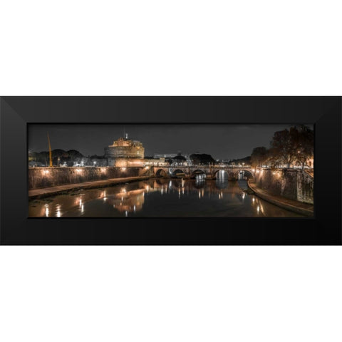 Castle St Angelo, Rome, Italy Black Modern Wood Framed Art Print by Frank, Assaf