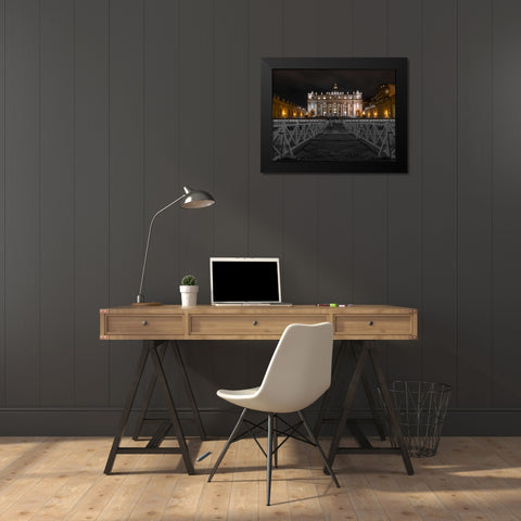 St. Peters Basilica, Rome, Italy Black Modern Wood Framed Art Print by Frank, Assaf