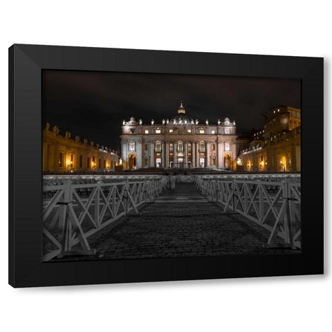 St. Peters Basilica, Rome, Italy Black Modern Wood Framed Art Print with Double Matting by Frank, Assaf