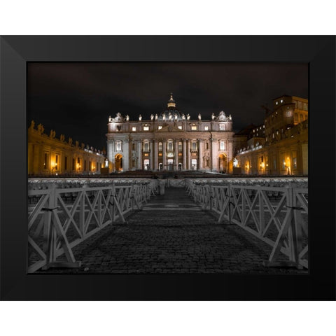 St. Peters Basilica, Rome, Italy Black Modern Wood Framed Art Print by Frank, Assaf